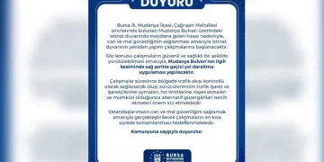 Mudanya Bulvarı’nda istinat duvarı çalışması: Trafik kontrollü sağlanacak