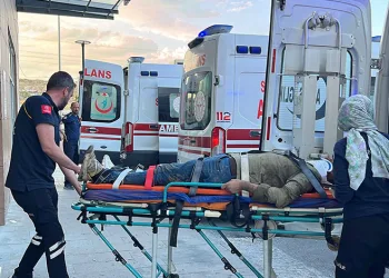 Burhaniye’de saman yangını 4 saat de söndürüldü