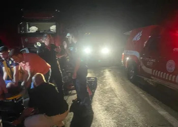 Burhaniye’de saman yangını 4 saat de söndürüldü