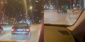 Yük asansörü minibüsün üzerine böyle devrildi