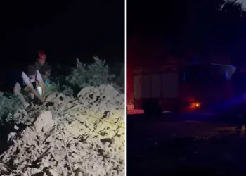 Bursa’da sarp arazide mahsur kalan 2 genç halatla kurtarıldı