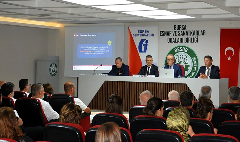 Bursa’da esnaflar vergi borçlarında düşük faizli ödeme ve taksitle ilgili bilgilend…