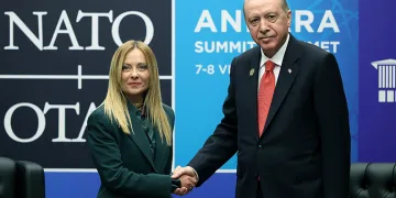 Cumhurbaşkanı Erdoğan, İtalya Başbakanı Meloni ile bir araya geldi