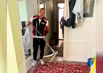 Evde yılan paniği