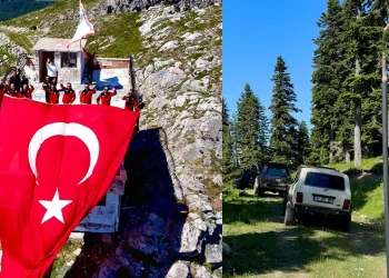Off-road tutkunları 1850 rakımda Türk bayrağı açtı