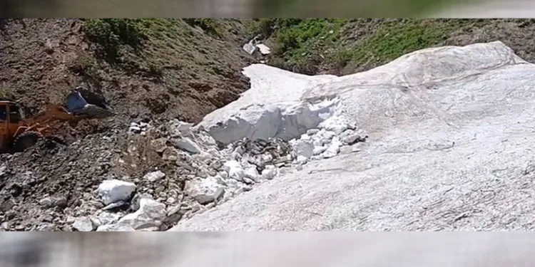 Bingöl’de yazın ortasında kar temizliği