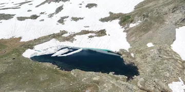 Gümüşhane’nin karlı zirveleri dronla görüntülendi