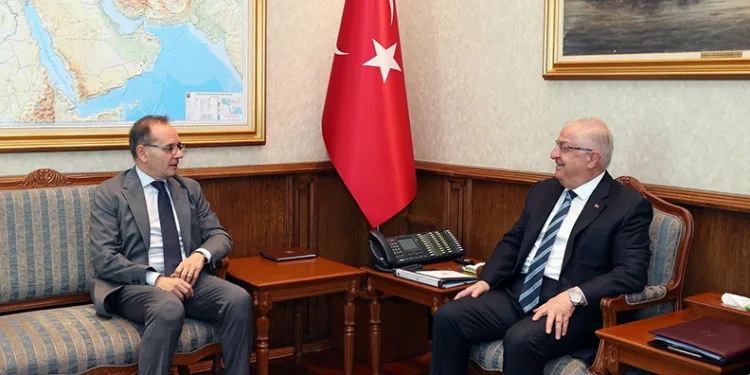 Bakan Güler, İtalya’nın Ankara Büyükelçisi Manzo’yu kabul etti
