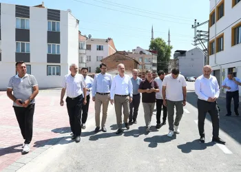 Alper Taban tamamlanan asfalt ve otopark çalışmalarını yerinde inceledi