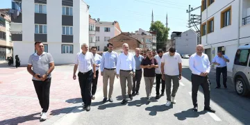 Alper Taban tamamlanan asfalt ve otopark çalışmalarını yerinde inceledi