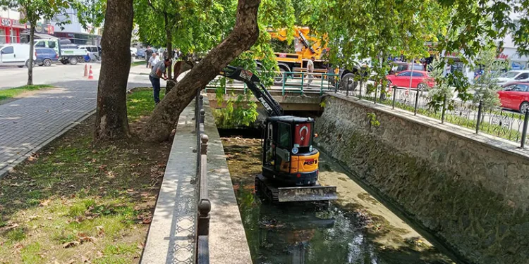 Gemlik Çarşı Deresi’nde temizlik çalışmaları başladı