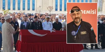 Ankara’da helikopter kazasında hayatını kaybeden pilot son yolcuğuna uğurlandı