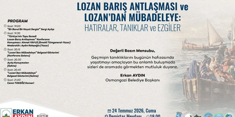 Lozan’ın 103. yılı Osmangazi’de özel programla anılacak