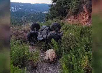 Alanya’da uçuruma yuvarlanan ATV sürücüsünü itfaiye ekipleri kurtardı
