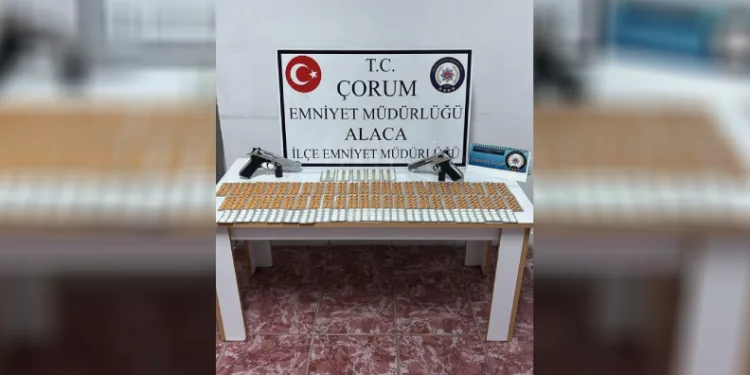 Çorum’da 756 adet sentetik ecza hapı ele geçirildi: 1 tutuklama