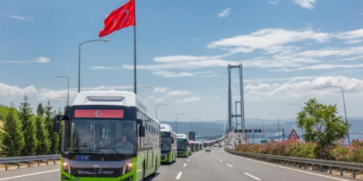 Kocaeli’de toplu ulaşımın yükünü büyük oranda doğalgazlı otobüsler çekiyor