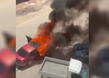 Kahramanmaraş’ta otomobil yangını