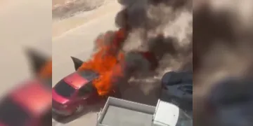 Kahramanmaraş’ta otomobil yangını