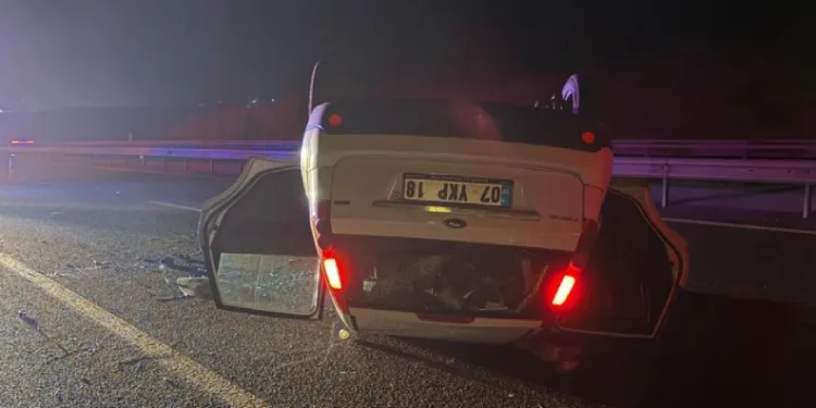 Takla atan otomobilin sürücüsünün alkollü olduğu hastanede ortaya çıktı