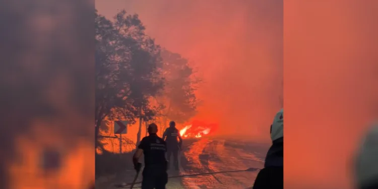 İtfaiye ekipleri alevlerle burun buruna geldi
