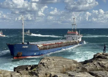 Karaya oturan Tanzanya bandıralı kuru yük gemisi satışa çıkarılıyor