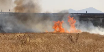 Karaman’da otluk alanda çıkan yangın korkuttu