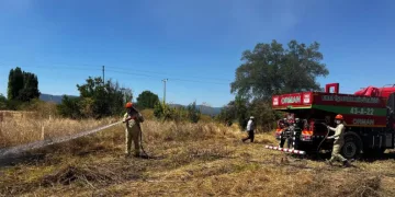 Emet’te arazi yangını: 2 dönüm alan zarar gördü