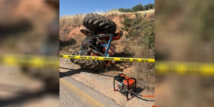 Karacasu’da traktör devrildi: 1 ölü