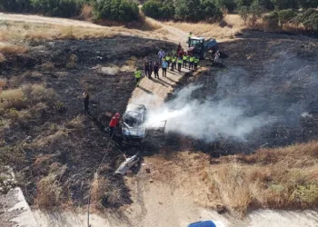 Balıkesir’de kaza yapan otomobil araziye uçtu: 4 yaralı