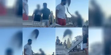 Sahilden kaldırılmak istenen gençlere kum fırlatıldı: 2 gözaltı