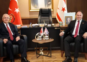 Bakan Güler, KKTC Meclis Başkanı Öztürkler ile görüştü