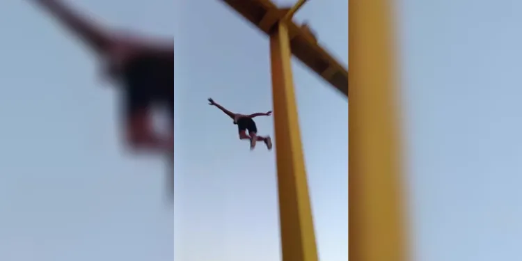 Manavgat’ta 20 metre yükseklikteki köprüden çocukların tehlikeli atlayışı