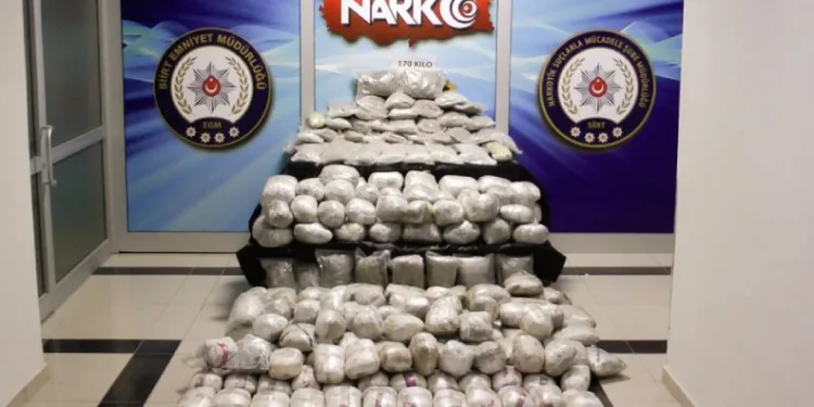 Siirt’te 170 kilogram kubar uyuşturucu madde ele geçirildi: 1 kişi tutuklandı