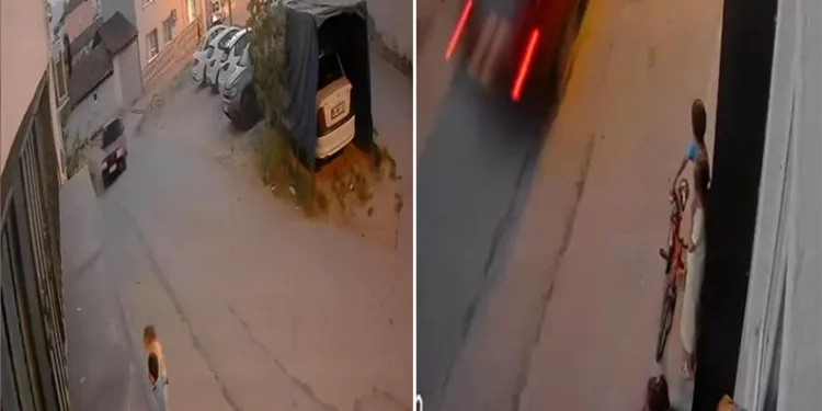 Çocukların oynadığı sokağa drift atarak girdi, hızla uzaklaştı