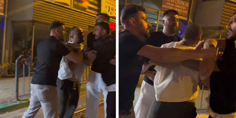 Gece kulübünden çıkıp kavgaya böyle tutuştular…