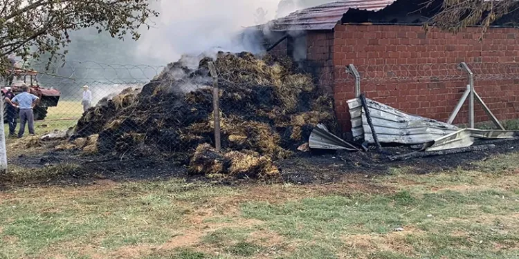 Bursa’da samanlık alevlere teslim oldu