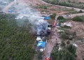Bursa’da depo ve tarlalık alanda yangın