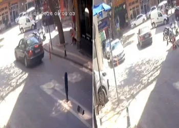 Orhangazi’de otomobille çarpışan motosikletli yaralandı