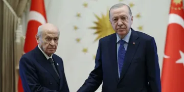 Erdoğan ile Bahçeli Beştepe’de bir araya geldi