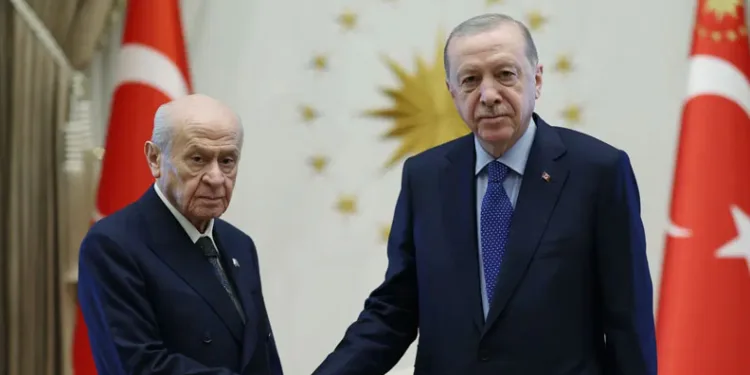 Erdoğan ile Bahçeli Beştepe’de bir araya geldi