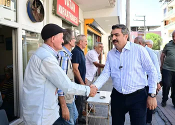 Oktay Yılmaz, Çiçek Caddesi esnafıyla buluştu