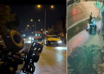 ATV ile yolun karşısına geçerken canından oldu