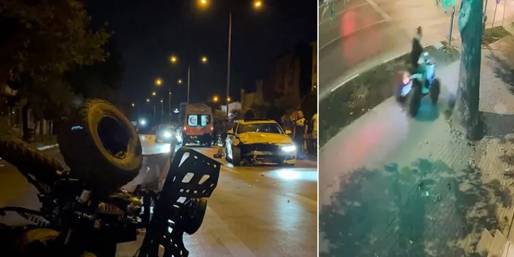 ATV ile yolun karşısına geçerken canından oldu