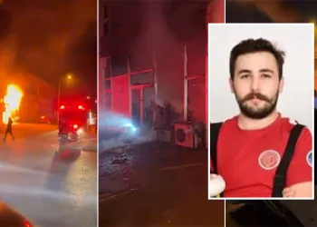 Yangına müdahale ederken yüksekten düşen itfaiye eri tedavi altında