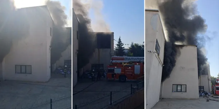Bursa’da metal fabrikasında yangın