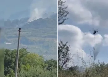 İnegöl’de orman yangını; Havadan ve karadan müdahale başlatıldı