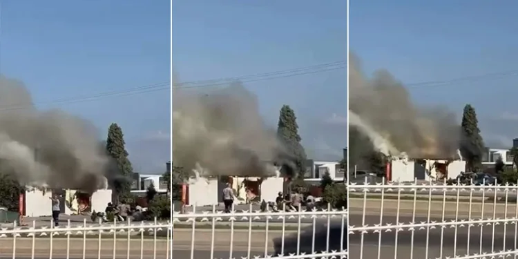 Bir anda patlayan trafo paniğe sebep oldu