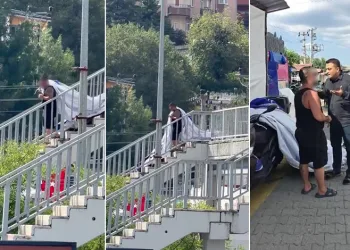 Cumhurbaşkanı Erdoğan’ın pankartını söküp zarar veren şahıs tutuklandı