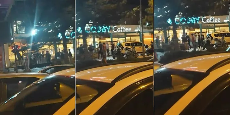 İki grup arası kavga kamerada
