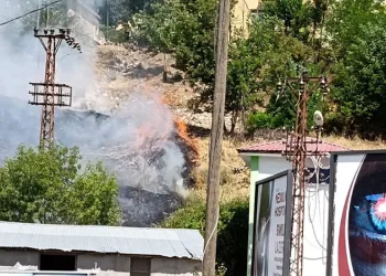 Tunceli’de otluk alanda yangın